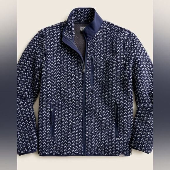 J. Crew Nordic sherpa-fleece full-zip patterned jacket Size Small Outdoors - Picture 1 of 5